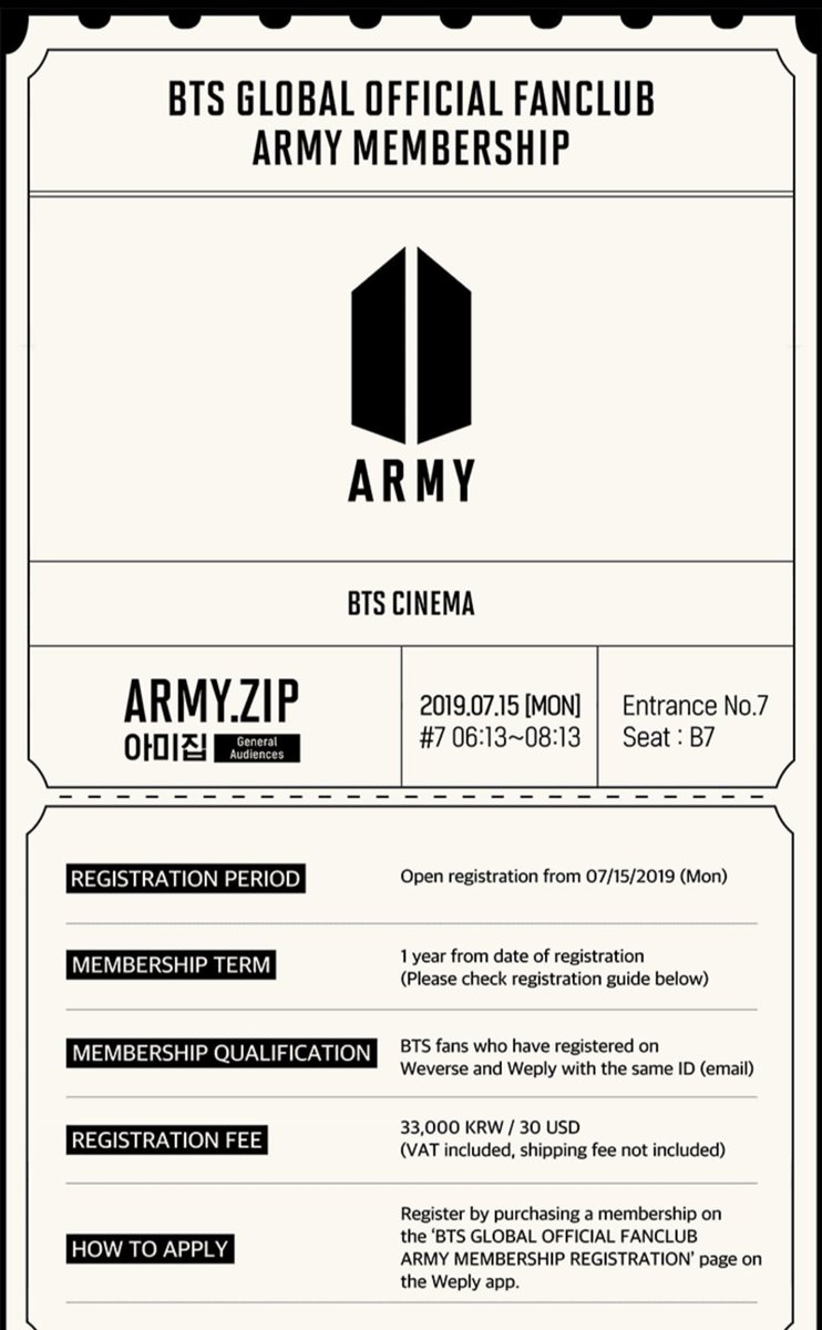 OHSEOULPH's tweet photo. <interest check>
BTS Army Membership Assistance - Fast ETA 

Price: membership price + shipping fee + assistance fee/paypal fee (less than 3k) https://t.co/eYii55EuA2