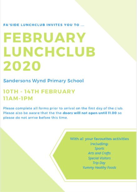 Our next Fa'side Lunch Club is in less than 2 weeks! 
See the invite below and please message me if you know any families who would benefit from going!
#holidayprovision #connectingcommunities #nutrition #lunchclub
