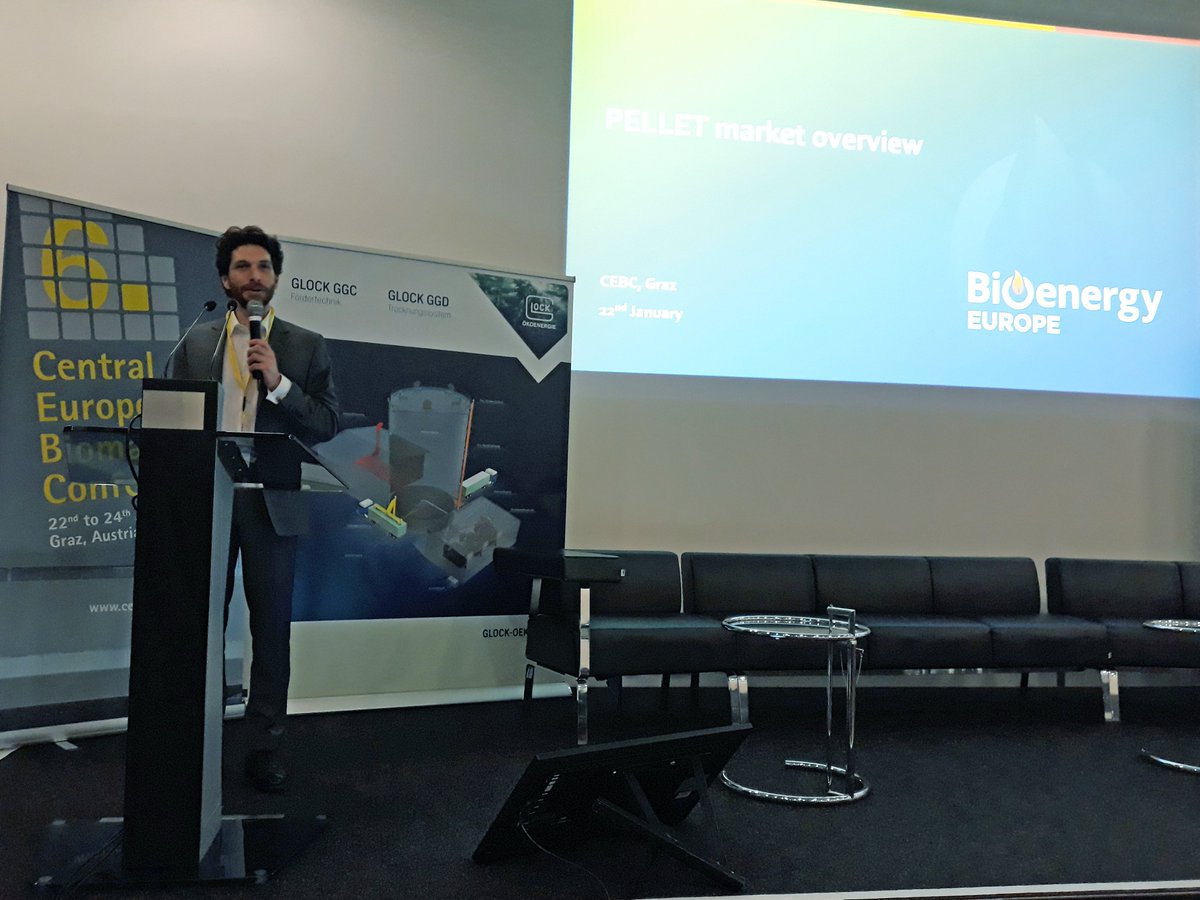 bioenergyEU's tweet photo. Today we're in #Graz at the #CEBC2020 ! Our Business Dev. Manager @gill_gauthier is first up to provide an overview of the pellet sector incl. the latest trends on the pellet market and updates on the certifications schemes.
#bioenergy #Europe https://t.co/kCG1bsCPxb
