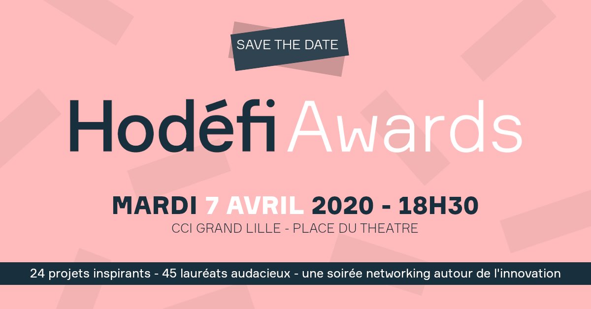 #SaveTheDate 📅 les #HodéfiAwards reviennent le 7 avril prochain !
Venez rencontrer les 45 lauréats <a href="/Club_Hodefi/">Hodéfi</a> et découvrir leurs 24 startups dans un événement #networking #innovation à la @CCIGrandLille 

Demandez votre invitation 👉 bit.ly/hdfawards