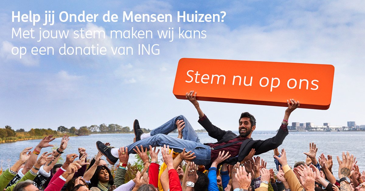 MatchDiner's tweet photo. De werkgroep Onder de mensen is met haar initiatief door de ING Bank geselecteerd voor de campagne Help Nederland vooruit.  Een campagne waarbij lokale initiatieven kans maken op een donatie van het ING Nederland fonds.

Stem op ons! Via: https://t.co/NbzTzXJX1F
#stemmen https://t.co/2MkbsoQAgv