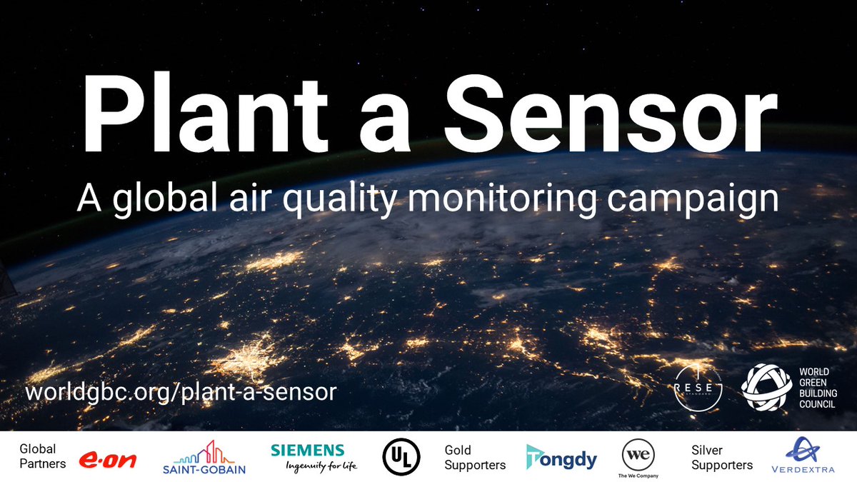 CBradyWorldGBC's tweet photo. #AirQuality is a key topic this week at @Davos, and a key #health challenges linked to #climatechange. Find out how you can get involved with the @WorldGBC & @RESETcertified in our #PlantaSensor air quality monitoring campaign: https://t.co/qPn0KNz3uS https://t.co/WbP3ez7bXq