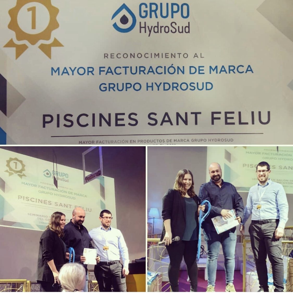 🏆 <a href="/Piscinesstfeliu/">Piscines Sant Feliu</a> va rebre el diploma a la Major facturació de marca del Grupo Hydrosud 👏🏽👏🏽 

🎉 Enhorabona amics, orgull de patrocinador!! 💙❤️🔝🔝
