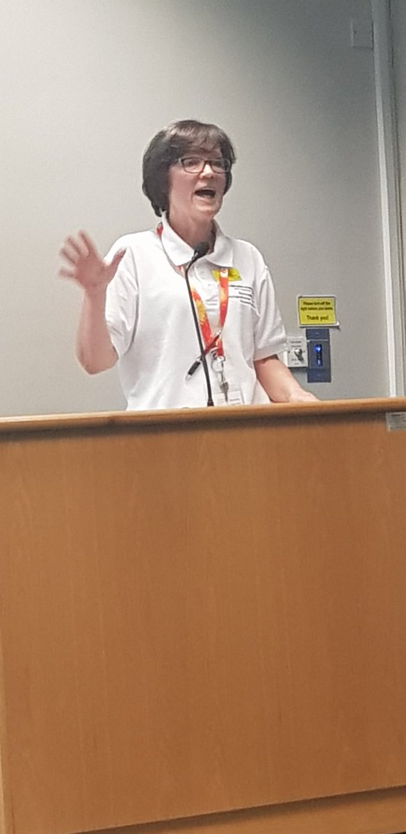 James_Ross01's tweet photo. It's #THHReportOut time again! I love this - hearing all about improvements being delivered @HillingdonNHSFT
First up is Jean Fuller, OT on the Frailty Unit, talking about setting up activity groups on the unit. #getupgetdressedgetmoving #betterneverstops #CARESplus https://t.co/A8Be77RroX
