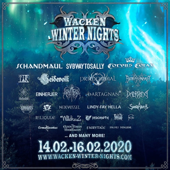 Metalitalia's tweet photo. WACKEN WINTER NIGHTS 2020: a febbraio con PRIMORDIAL, BORKNAGAR e altri #BORKNAGAR #CELLARDARLING #CORVUSCORAX #FINSTERFORST #HEIDEVOLK #MANEGARM #METSATOLL #PRIMORDIAL #SUBWAYTOSALLY #SUIDAKRA #TYR #WINTERFYLLETH - https://t.co/VOp5QPqxrz https://t.co/XlNHg35fY8