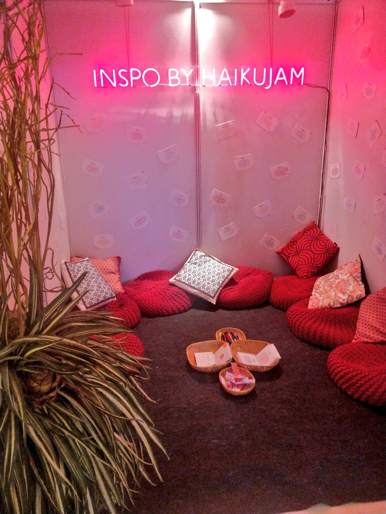 nikitabhosle's tweet photo. Loved the idea of Inspo by HaikuJAM. We got to test a few keywords on their beta version.  All the best to the team! 

Photo: Setup for a warm and friendly interaction with the team by @HaikuJAM at #ETDigiPlus
@ETBrandEquity https://t.co/mB8h1MB3EF