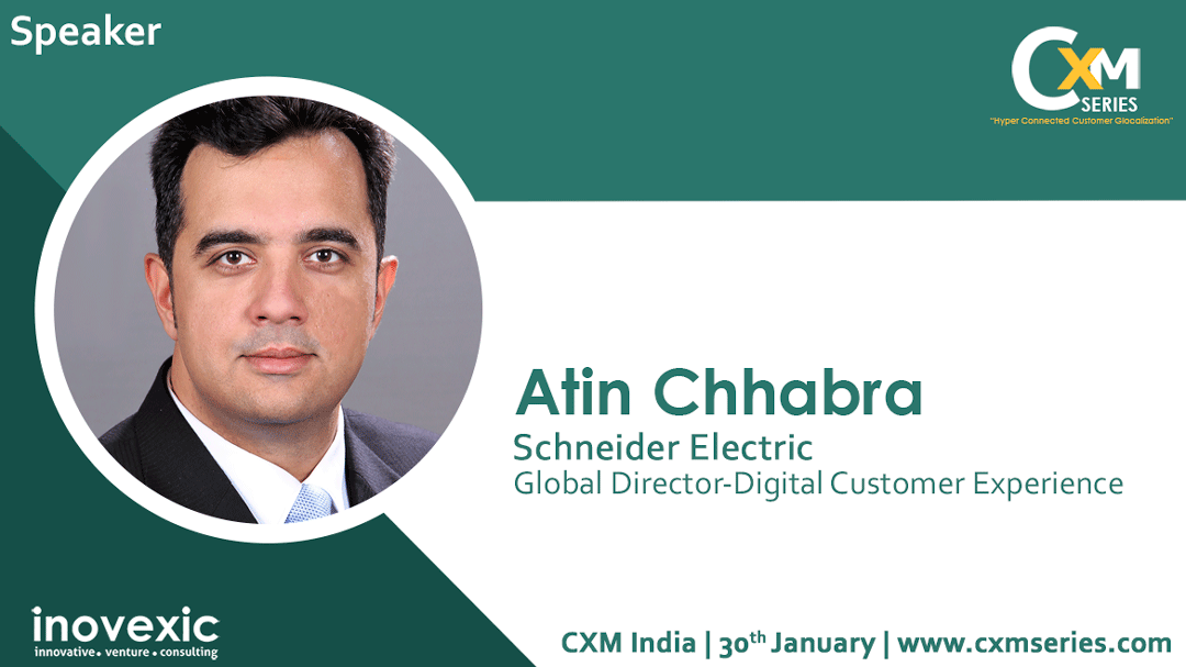 CxmSeries's tweet photo. We are excited to announce Atin Chhabra, Global Director – Digital Customer Experience of @SchneiderIndia as a speaker at CXMSERIES India.

CXMSERIES 2020 | Jan 30th 2020 | Courtyard by Marriott Bangalore

To know more visit:https://t.co/jQsROEhBhQ
#customerexperience #conference https://t.co/CHzZUGrbdl