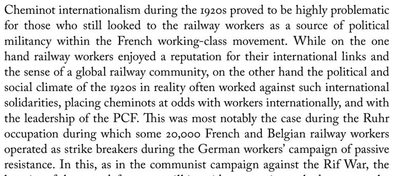 belgianrefugees's tweet photo. One of the many topics still to be researched: among the hundreds, thousands Belgian railway workers sent into the occupied Ruhr to break strikes there in the 1920s, how many of those had been a refugee during the war? (below Beaumont 2019:137/149, OUP) @twbeaumont https://t.co/AFEfIHnKD5