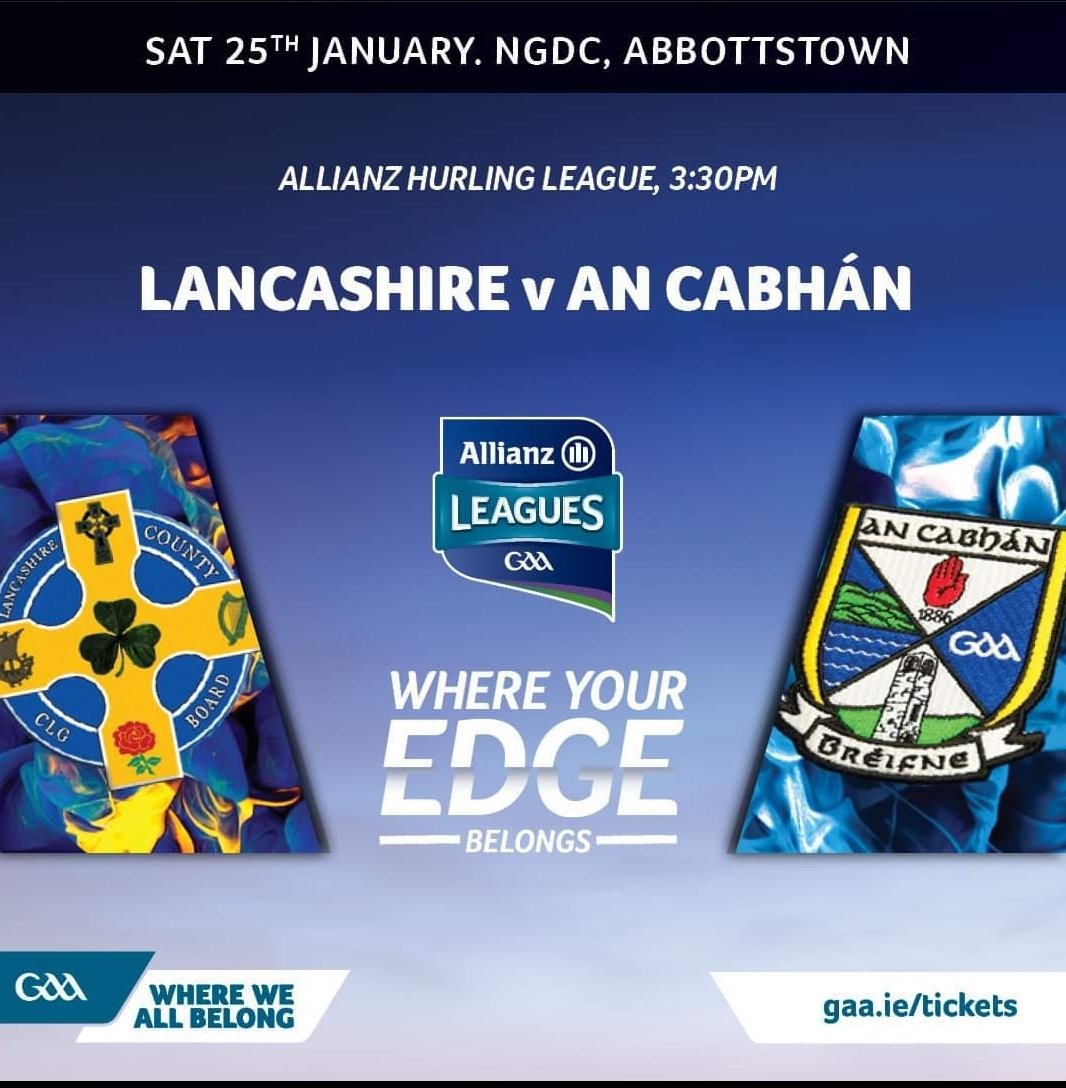 Best of luck to our Senior Team and Management v Lancashire in the First round of the Allianz League on Saturday in Abbotstown
