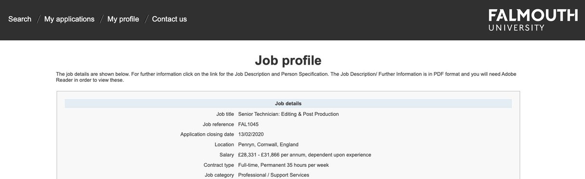 SoFT_Facilities's tweet photo. *PLEASE RETWEET* We are recruiting @SoFTFalmouth @FalmouthUni. Are you an editor working in film/tv or already working in HE in a similar role and looking for the next career challenge? If so, view details and apply for our vacancy below:
https://t.co/OIQe6qkjzI https://t.co/MMTfOG4Kqs