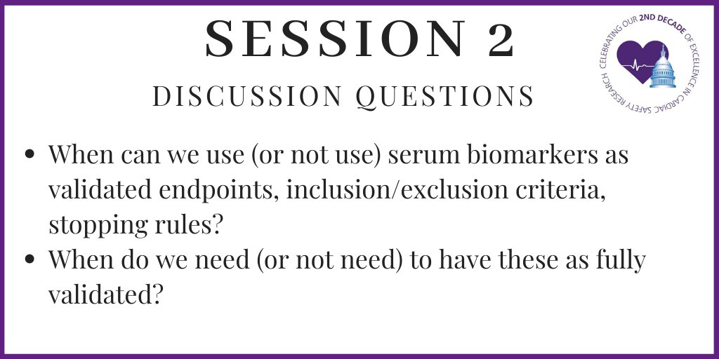 thecsrc's tweet photo. Starting: Session II—Current use of #SerumBiomarkers in clinical trials. Presentations by Drs. John Canty, Thomas Povsic, Christopher deFilippi, Maribel Salas, & Victor Shi. Topics include biomarkers of cardiomyocyte toxiticty/ischemia & #MyocardialDysfunction. #CardiacSafety https://t.co/GB6GGxR5S0