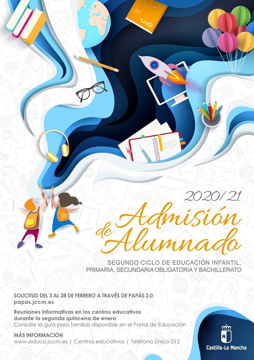 CeipAlonso's tweet photo. Queridas familias, les informamos de que el PROCESO DE ADMISIÓN DE ALUMNOS para el CURSO 2020/2021 COMIENZA EL 3 DE FEBRERO. https://t.co/UrNT7E8FtF