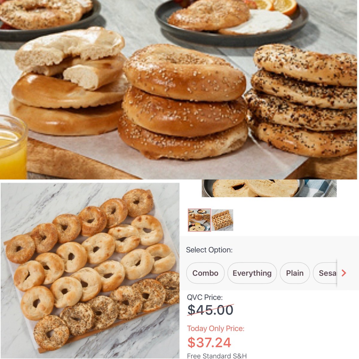 JustBagels's tweet photo. FLAGELS!
One day special on QVC today. FLAGELS!!!
25% less calories and carbs. Flat Bagels all crust! Today only!!!
We air today sometime between 3pm and 5pm eastern time today. This will be epic!
#justbagels #flagels #bagels #bagel #ny #qvc #qvccrew #bronx #delicious https://t.co/PZZZb2zNmf