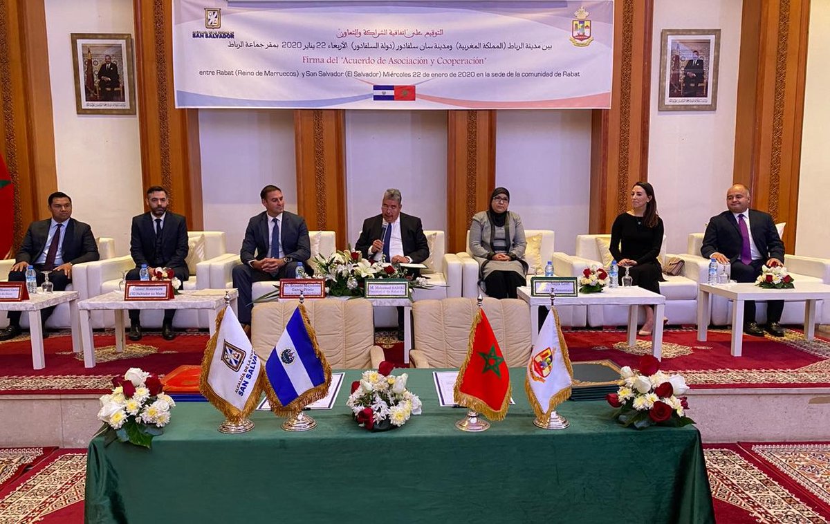 emuyshondt's tweet photo. Hoy suscribimos un histórico convenio de cooperación y amistad entre San Salvador y la ciudad de Rabat, capital del Reino de Marruecos. Esto marca el inicio de una relación que traerá grandes beneficios para nuestras ciudades y nuestros pueblos.
#SSesTuyo https://t.co/sWhQ3OEXi3