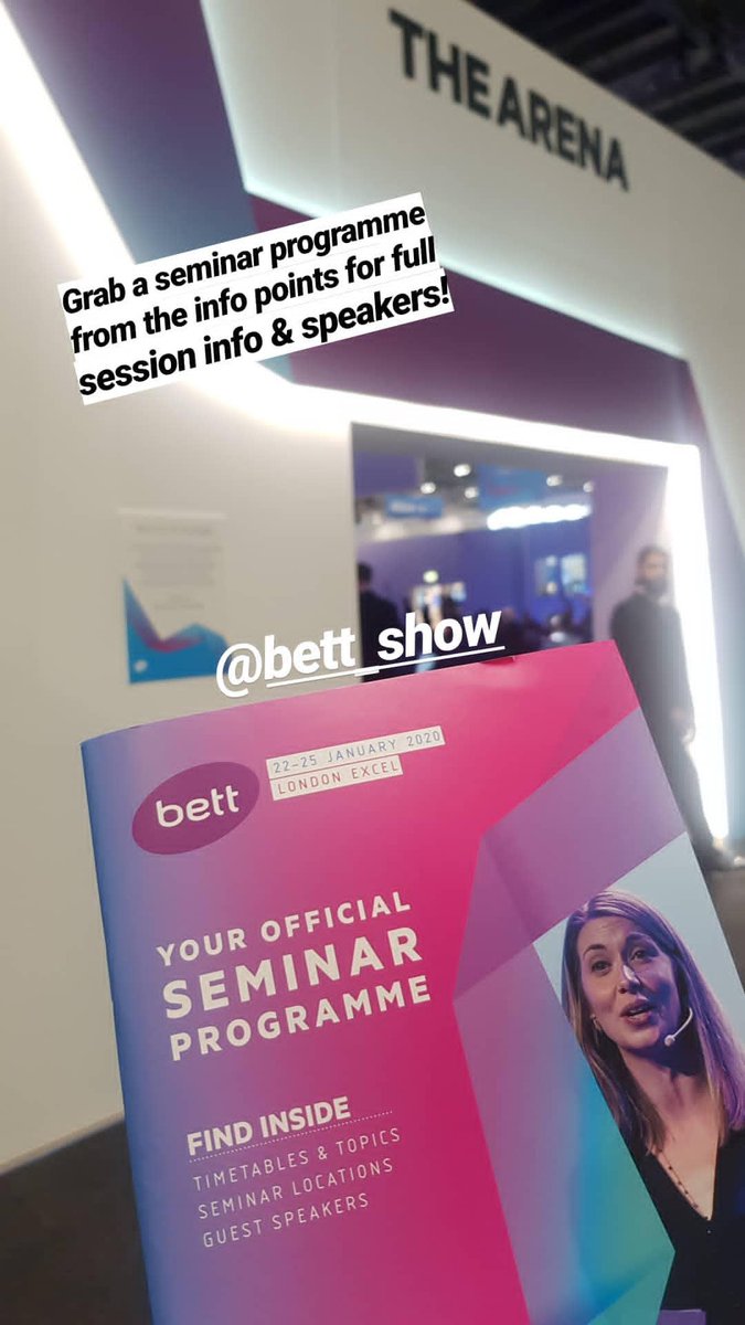 Don't forget to pick up your Official Seminar Programme at Bett 2020 from the info points at each hall entrance! #bett2020 <a href="/Bett_show/">Bett Global</a>