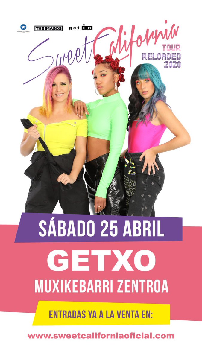 SweetC_News's tweet photo. Ya están a la venta las siguientes fechas de la #TourReloaded2020
Getxo(25 de Abril): https://t.co/1yAvDNwg1C
Mallorca (15 de Mayo): https://t.co/A8cjfUKqEa
Barcelona (23 de Mayo): https://t.co/HXpZquFbwO
¡¡Corre,no te quedes sin ellas!!🎤 https://t.co/i7iEAnhbif