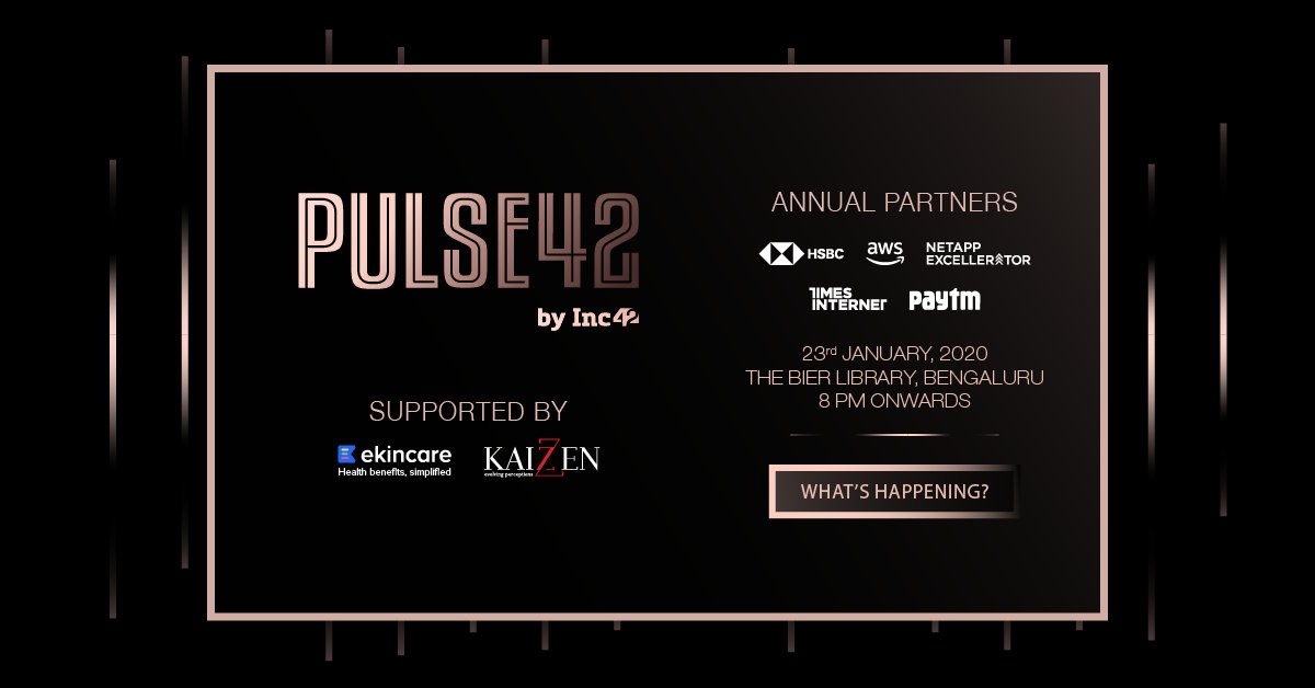Inc42's tweet photo. #Pulse42 by @Inc42 is all set to bring together the best of the #startup ecosystem under one roof on 16 October in Mumbai.
Do you wish to network with them without a dress code and zero appointments?
Know More: https://t.co/LZ6opjl1u4 https://t.co/qGRFPh9ko1