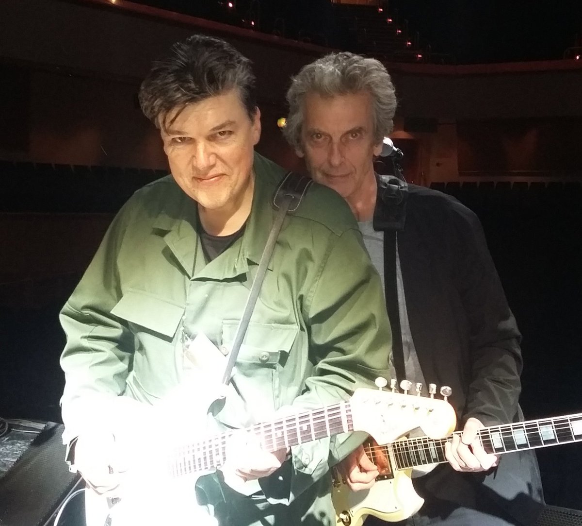 Morgotheroadie's tweet image. Going through my old phone today, looking for something, came across this picture I took in Glasgow on the first date of the Level 42 tour @theblowmonkeys #theblowmonkeys #twodoctors #livemusic