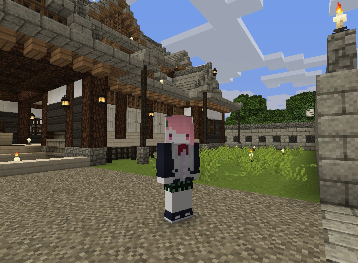 夕日 新しいマイクラスキンを作成しました 今回は 笹木咲やよ 1 8以降alex Slim用 ダウンロード T Co J9jhx7dq8e 笹の絵