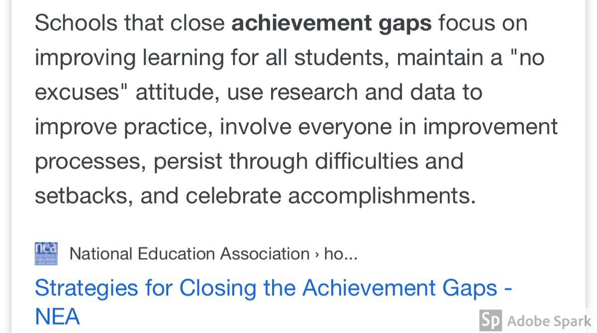 Have you ever googled “preventing achievement gaps”?  The answer is pretty clear... #nisdrti