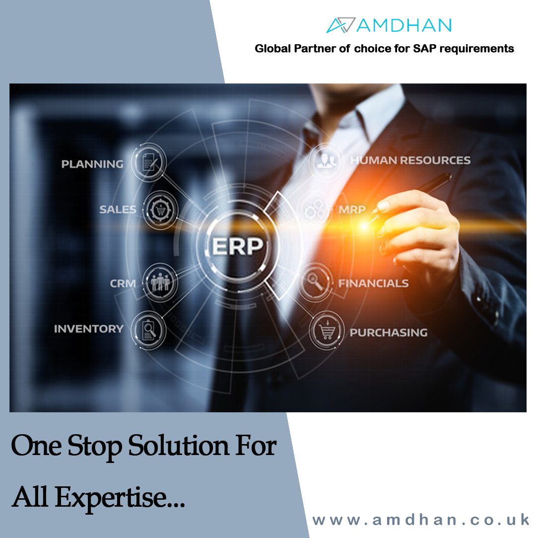 AmdhanLTDUK's tweet photo. AmDhan will help your organization to deliver SAP ERP solutions, which help to configure, deploy & optimize SAP's software to meet their own business goals.
For more detail:- https://t.co/a0UpNDOr17
Contact us:- contact@amdhan.co.uk
#sap #ERP #ERPApplication #AmDhan #Uk #london https://t.co/AvkaqUy6fw