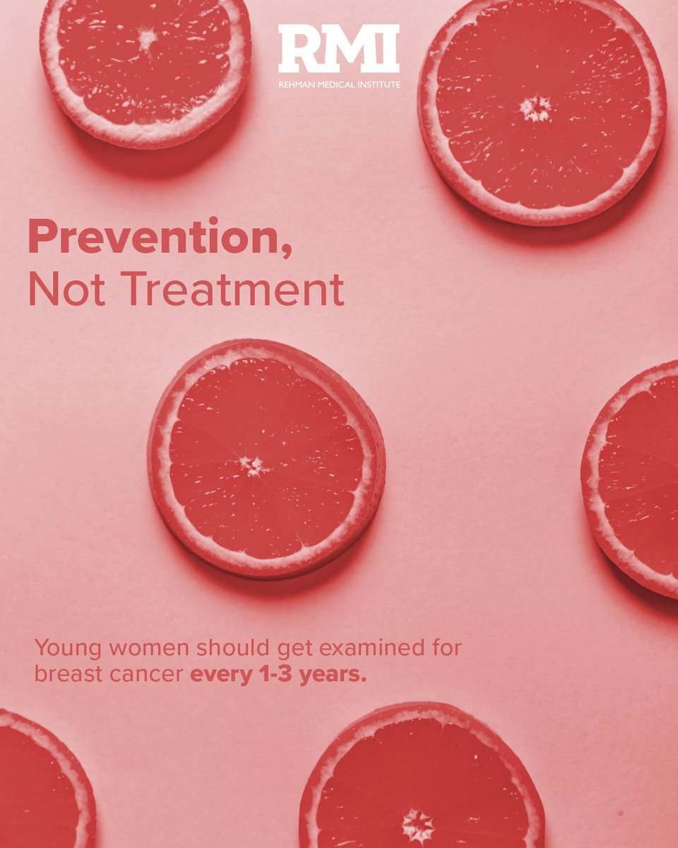 RMIOfficial's tweet photo. The American College of Obstetricians and Gynecologists (ACOG) recommends that women in their 20's and 30's should  have a breast exam every one to three years.

Call now to book an appointment at RMI's Breast Care Unit : 091 583 8666
#AllYouNeed #BreastCancerUnit #RMI https://t.co/7buqkvZavX