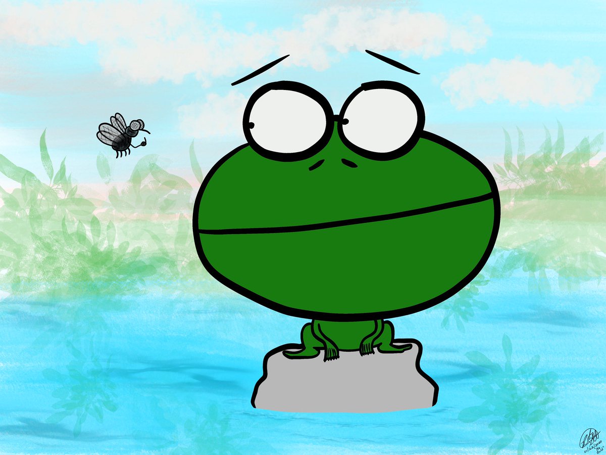 Be Bold #painting #art #illustration #Procreate #procreate5 #draw #drawing #fly #frog
