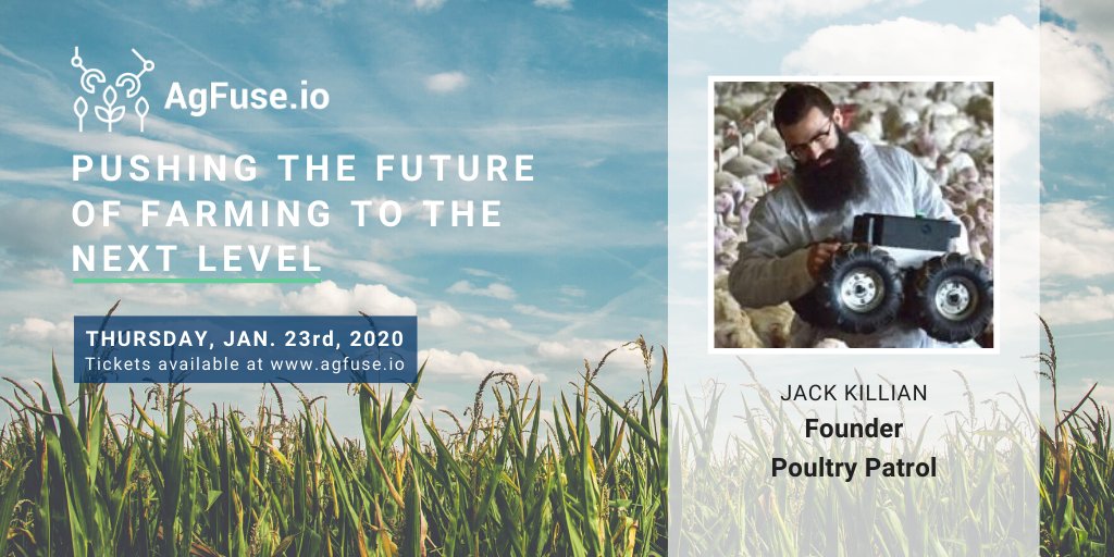 agfuseIO's tweet photo. The idea for Poultry Patrol hatched at Digi Labs, a local tech incubator in Wayzata, Minnesota.
How can your farm or Ag business benefit from our START UP PANEL? https://t.co/wNevrTsK8I
#AgFuse #AgFuseIO #AgFuseIO2020 #IoT #Farming #Ag #Data #MachineLearning #AgTech #UX #AI https://t.co/w5OG2wUaEs