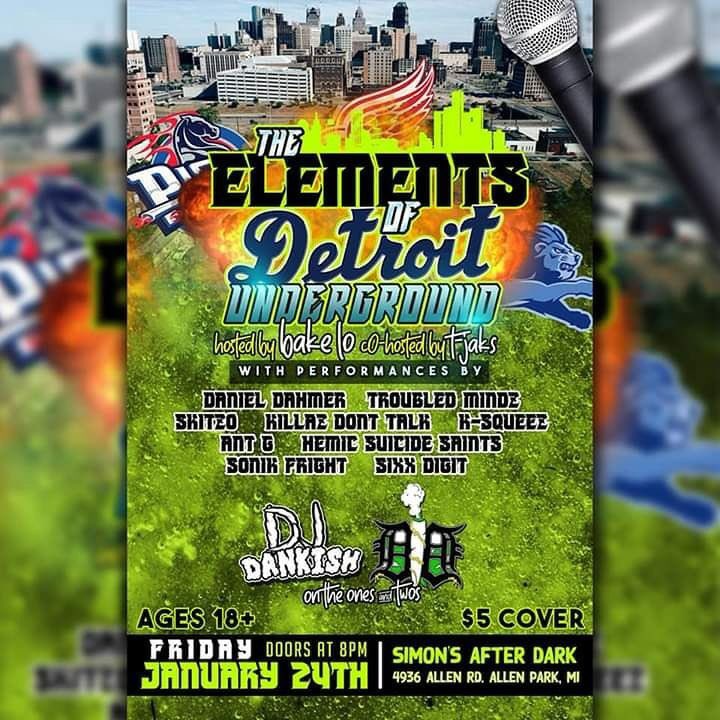 ksqueez's tweet photo. This Friday 1/24/2020 it’s goin down @simonsafter in Allen Park, MI! Doors are 8pm. See everyone there! https://t.co/ePjErLKxH9
