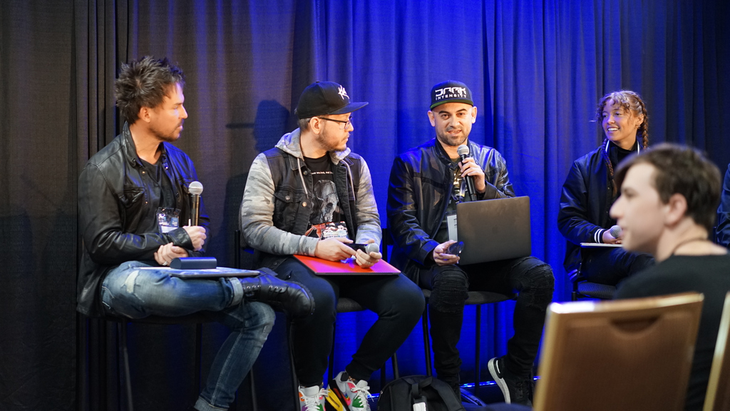 audionamix's tweet image. 🎧 A3E delivered amazing speakers and conversations surrounding emerging technology at this year's NAMM Show! What artists do you want see speak next year? #a3e #a3epanel #darkintensity #bt #djkue #morganpage #lpgiobbi #dj #producer #music #trends #edm #ai #musicsynthesis