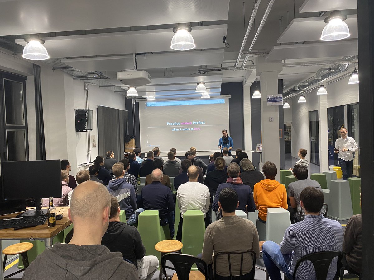 Let‘s dive into #rxjs! Our talk today: „Practice makes perfect - When it comes to RxJS“ by <a href="/niklas_wortmann/">Jan-Niklas Wortmann</a>