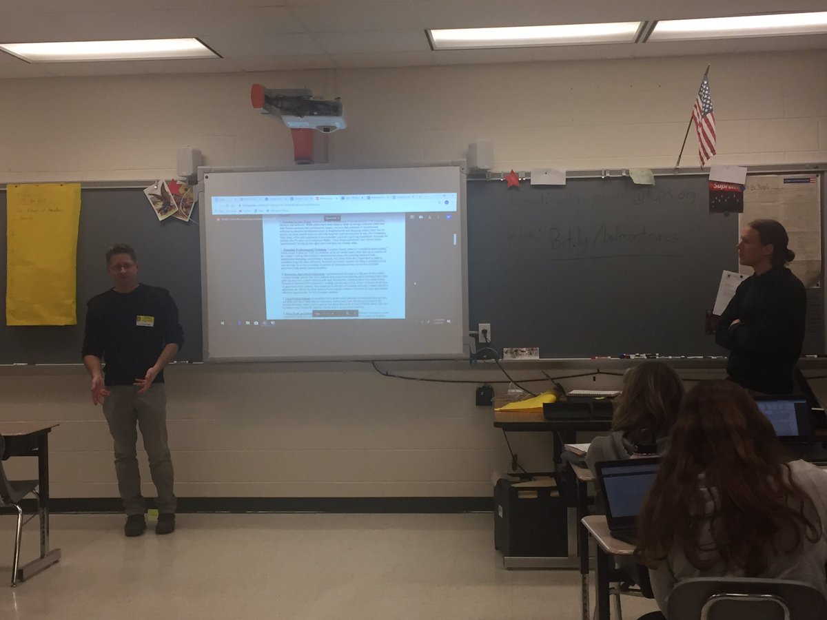 Belmont Civics students partnering with Chris Van Vlack of Loudoun Soil and Water Conservation District and the Loudoun Farm Bureau as they build research for their advocacy projects <a href="/BelmontRidge/">Belmont Ridge Middle</a> @MrsJohnsonBEM @LCPS_IF_DOI