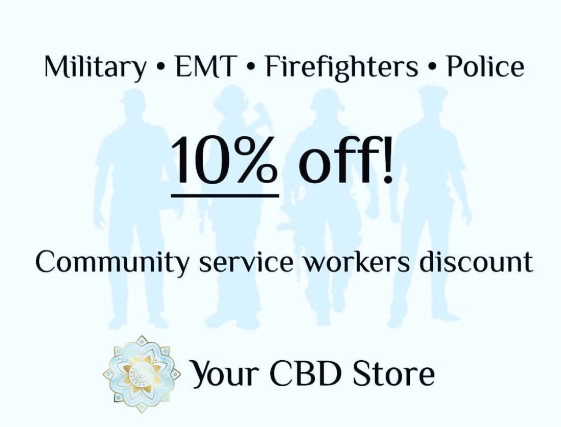 CbdCorning's tweet photo. As a thank you to all you do for our communities! Every day, every purchase. #militarydiscount #emt #police #firefighters #thankyou #corningny #corningareachamberofcommerce #gafferdistrict #yourcbdstore https://t.co/kQj8nUkjVV