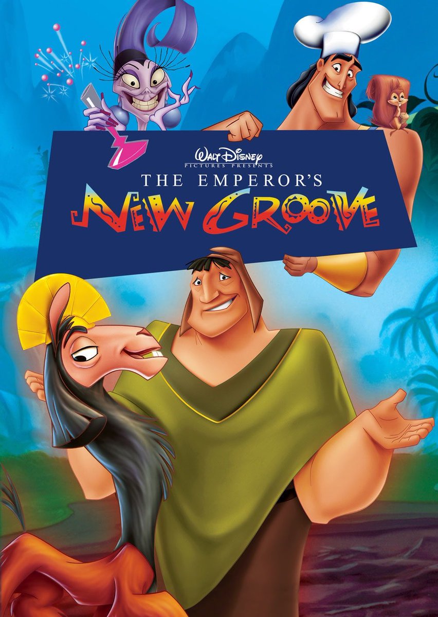 SleepyTacoSteve's tweet photo. hot take:

The Emporer's New Groove is Disney's most underrated animated movie. it has just about anything you could ask 

•interesting main characters 
•hilarious comedic segments
•dramatic tension 
•emotional payoff
•beautiful art style https://t.co/uplfb7cljV