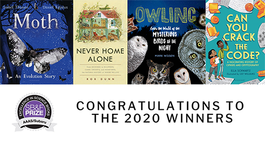 aaassubaruprize's tweet image. 🎉We're thrilled to announce the 2020 AAAS/Subaru SB&amp;amp;F Prize for Excellence in Science Books WINNERS! bit.ly/2GcmLw3 #SubaruLovesLearning #SBFPrize @aaas @subaru_usa