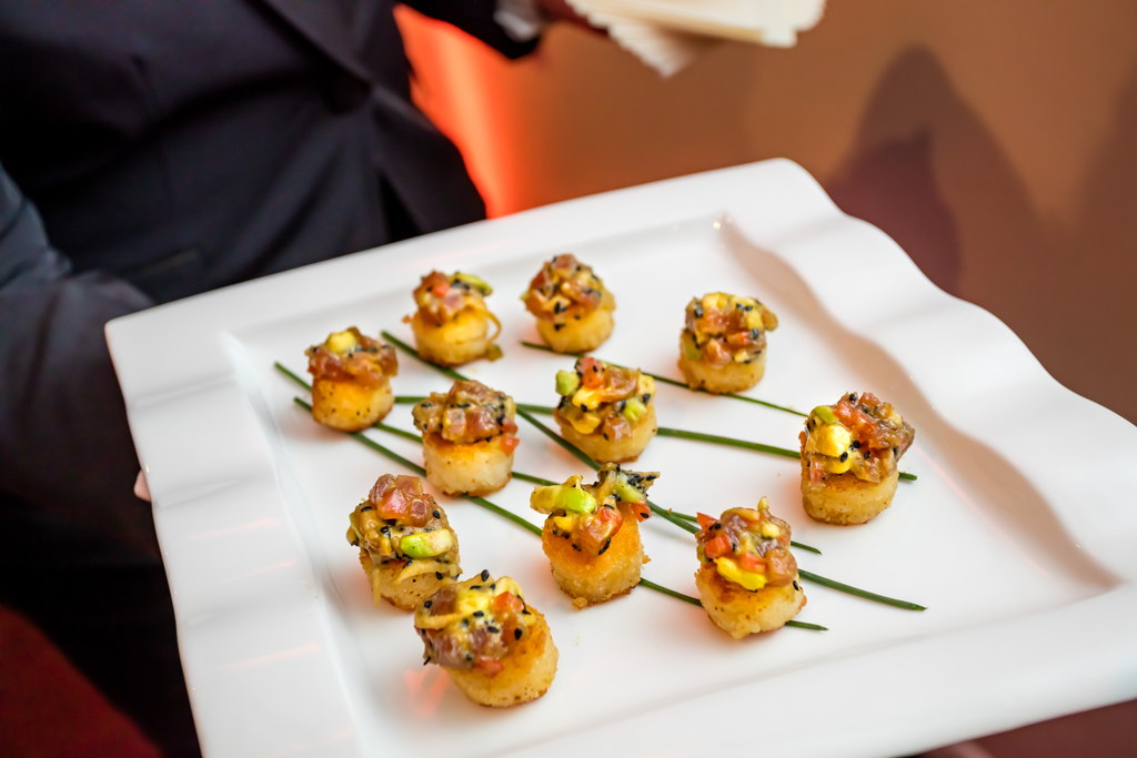 DesignCuisine's tweet photo. Presenting our mouth-watering Tuna and Avocado Poke,  served over a bed of Sticky Rice Cake. As they say, seeing is believing! #DesignCuisineEvents https://t.co/D4CL1YgUuJ