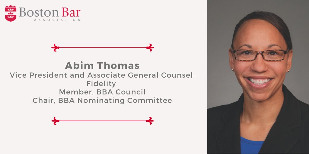 Congratulations to BBA Council member, Abim Thomas, for her recent move to <a href="/Fidelity/">Fidelity Investments</a> as the Vice President and Associate General Counsel!