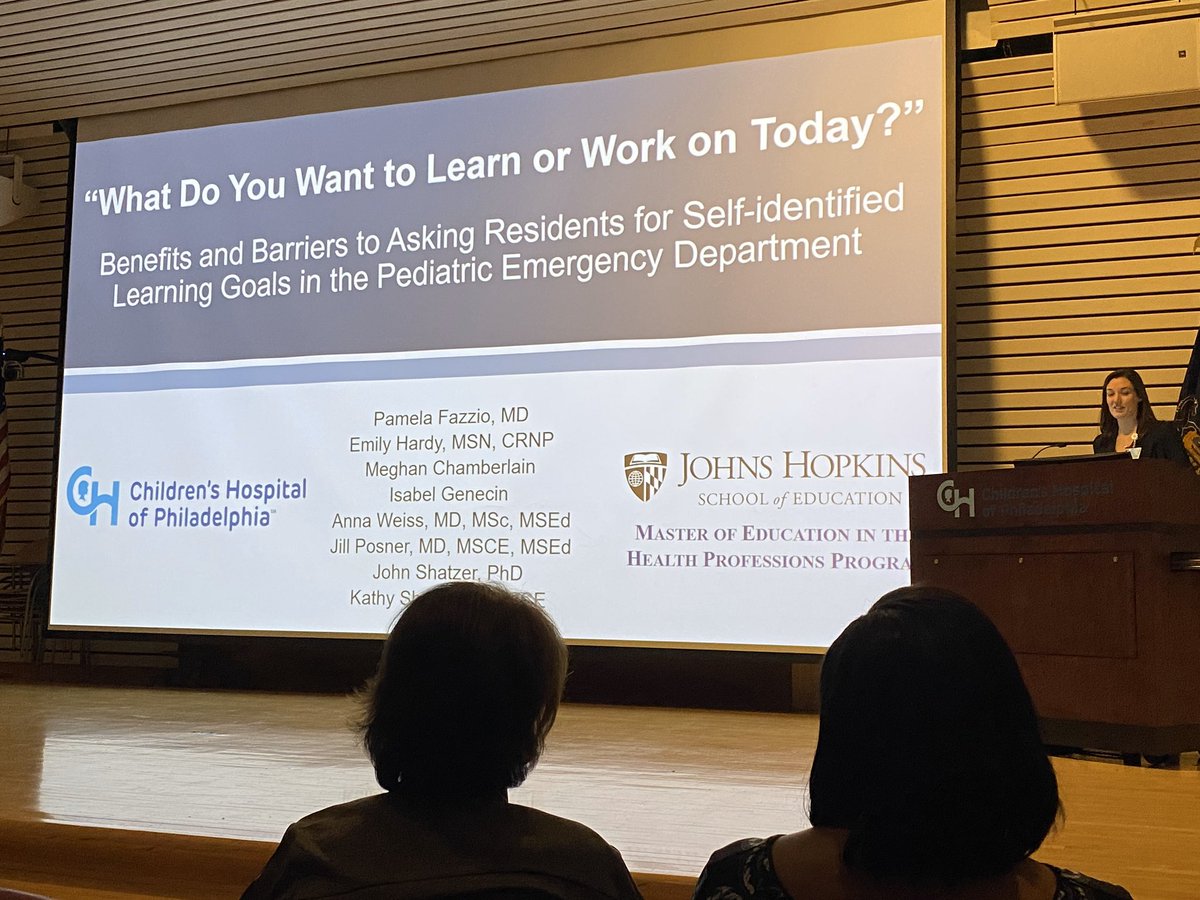 CHOP Center for Leadership & Innovation in Med Ed (@chop_clime) on Twitter photo Dr. <a href="/PamFazMomMD/">Pam Fazzio</a> shares her important working exploring what happens on an ER shift when you ask learners to generate their own learning goals.
<a href="/ChildrensPhila/">Children's Hospital</a> #IPE Day Dr. <a href="/PamFazMomMD/">Pam Fazzio</a> shares her important working exploring what happens on an ER shift when you ask learners to generate their own learning goals.
<a href="/ChildrensPhila/">Children's Hospital</a> #IPE Day