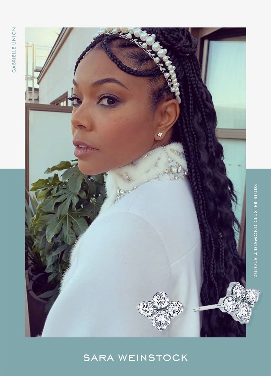 SARAWEINSTOCK's tweet photo. The gorgeous @itsgabrielleu sparkled in Paris wearing SW 😍 Our Dujour 4 Diamond Cluster Stud Earrings look stunning with her icy @ralphandrusso ensemble ✨

Read the journal here:
https://t.co/jIqNhXAR9Z https://t.co/o8YnoFTxvN