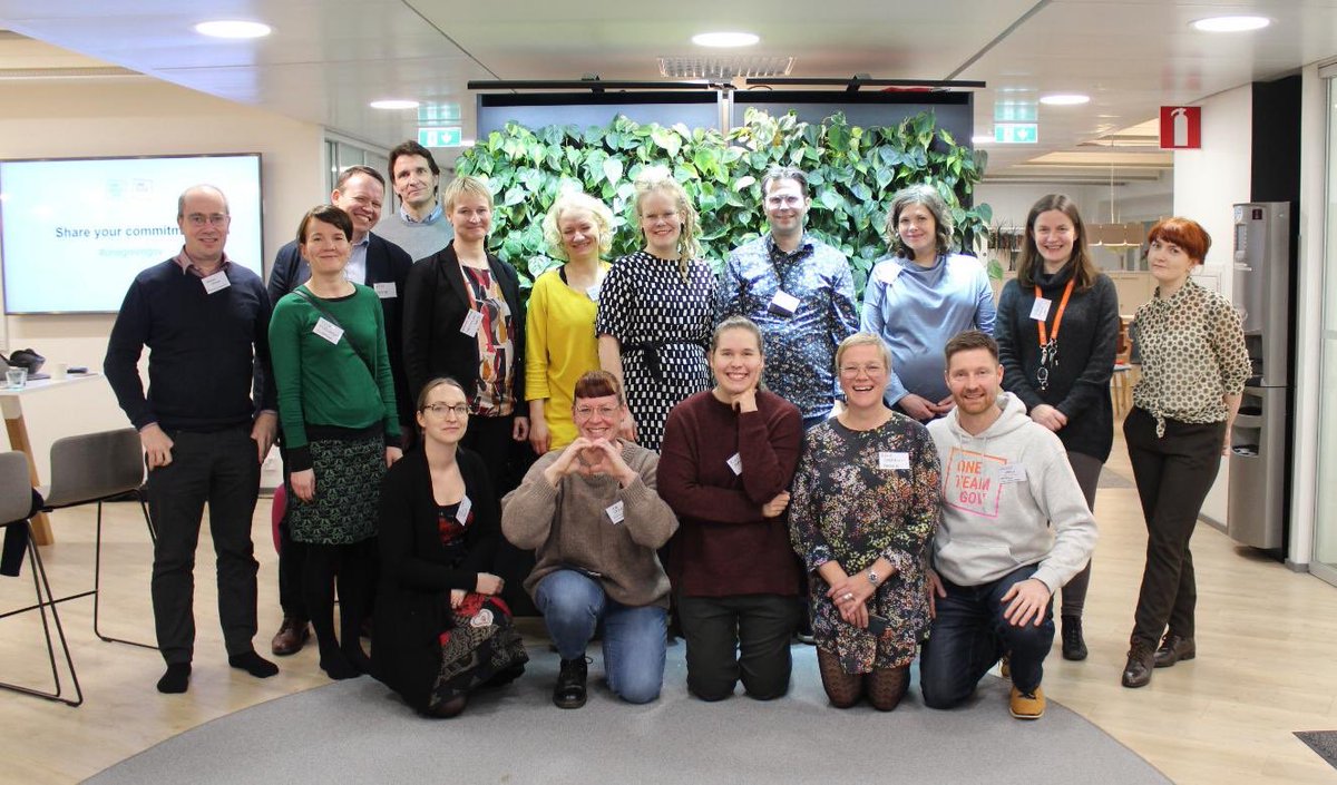 Our brilliant group of people who showed up to take practical action for our climate! #OneGreenGov #Helsinki #OneTeamGovFi