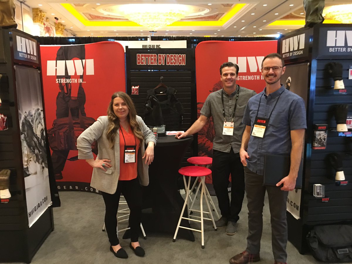 HWIGear's tweet photo. Show’s open and Day 2 is lookin just as busy as day 1! Booth #31111 👊🏼 If you haven’t stopped by to check out the all new Puncture Pro Glove you’re missing out. Now’s the time to try our innovative new products, American Made tactical gear and maybe grab some swag @nssfshotshow https://t.co/Dnktkeqo8b