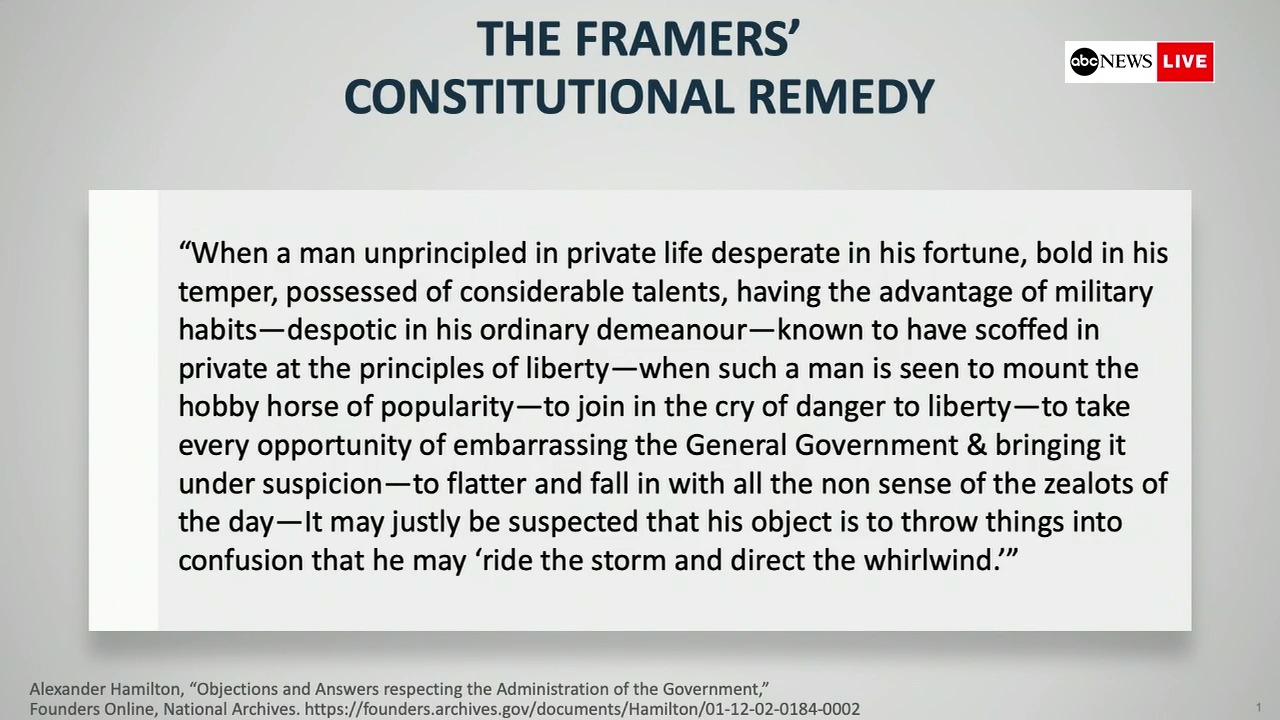 Alexander hamilton on impeachment hot sale
