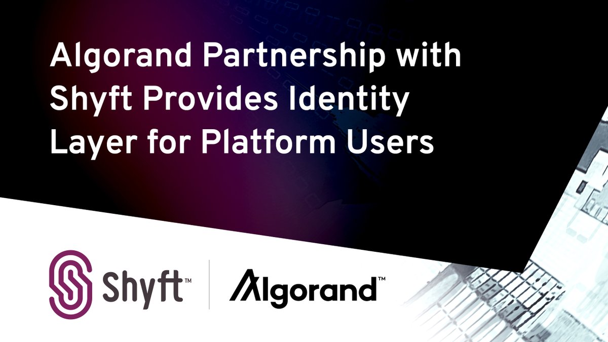 “We're honored that <a href="/shyftnetwork/">Shyft Network</a> has selected Algorand as the next platform on which to bring their #innovative solutions that aggregate and embed trust &amp; validation into data” -<a href="/wsford/">wsford</a> 

Learn how Shyft will provide an identity layer for our ecosystem: ow.ly/ZflF50y2gaz
