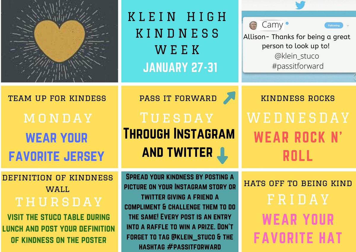 klein_stuco's tweet photo. Kindness starts with you!! Check out our activities to celebrate The Great Kindness Week Challange🧡💛 https://t.co/E4FVU0hc34