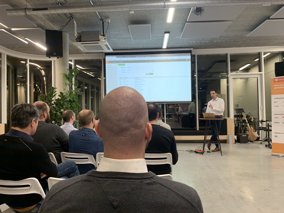 Our <a href="/Kentico/">Kentico</a> #MVP <a href="/David_TK/">D. te Kloese</a> updating the participants of the NL User Group on the latest beta release #kugnbl kentico.com/product/roadmap