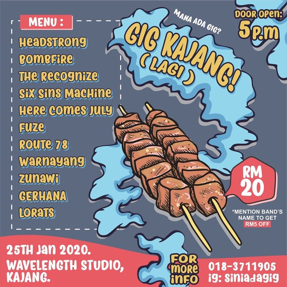 Jenn_Thompson's tweet photo. #SELANGOR SATURDAY January25 GIG KAJANG! LAGI 5pm WaveLength Studio (19-2 JalanReko, Sentral6, RekoSentral) #Kajang ft. #Headstrong @bombfiremusic #TheRecognize #SixSinsMachine @hcjband @Fuzemusik #Route78 @warnayang @kamizunawi #Gerhana @loratsmy https://t.co/O3GMcWWj9D