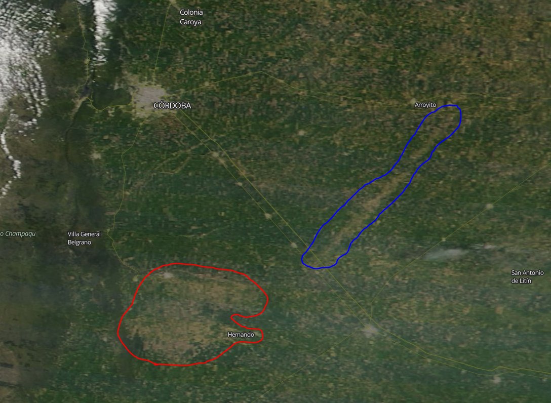 joacolascombes's tweet image. Saben si pasó algo en particular en estas zonas (roja y azul) ? Granizo? Viento? Sequía? Plaga?

@carlitos_m_h @PabloIoele @BollattiP @INTAMsJuarez @BCCBA @MinAgriCba @GrupoRadarCBA 

La imagen es de MODIS Terra del día 18-01-2020

#agdron #siembra19