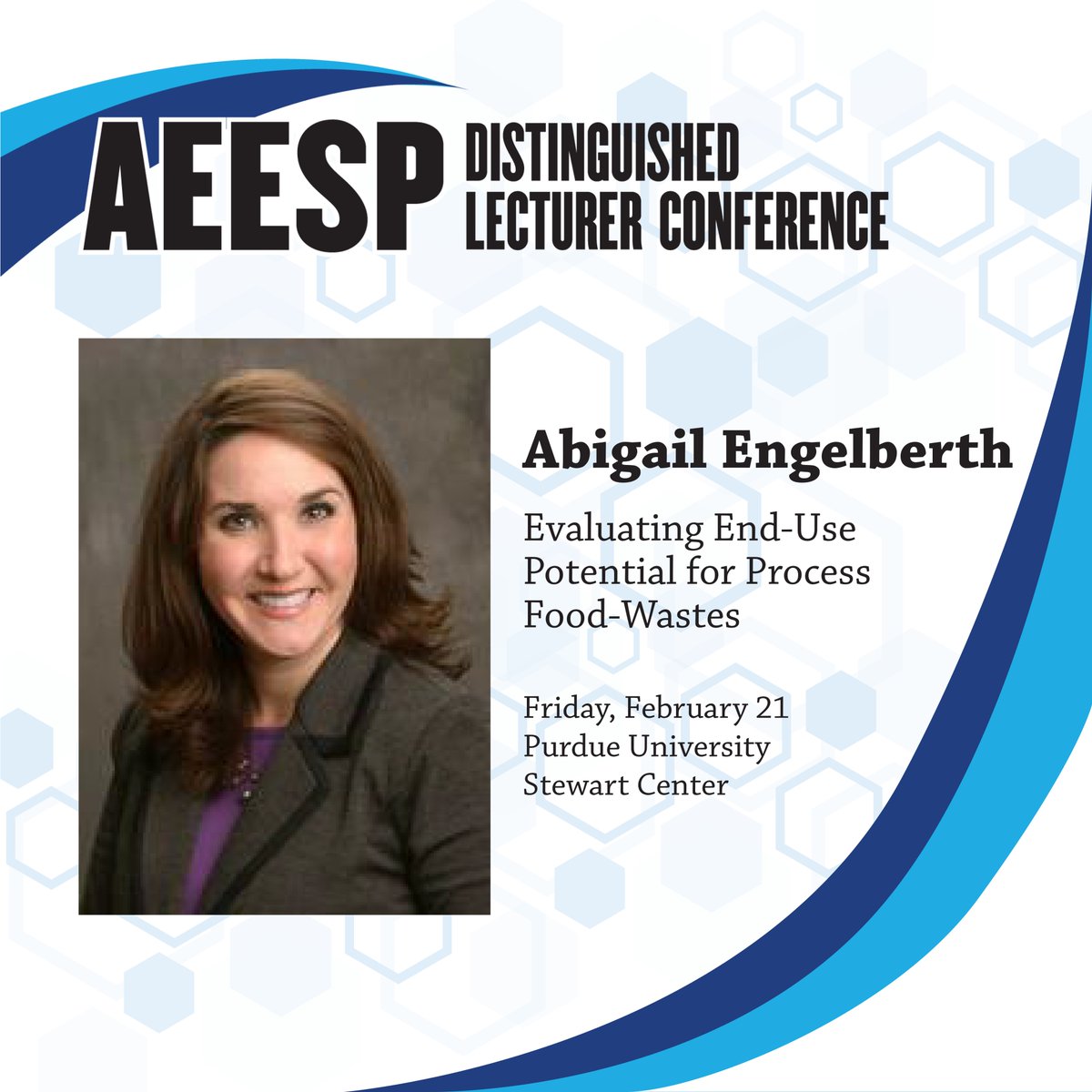 purdue_see's tweet photo. Register today to hear Dr. Engelberth speak as a part of the AEESP DLC on Friday, Feb. 21. Explore various upgrading schemes for process food waste. Conference is free. Registration is required for lunch. https://t.co/LOvJIbzXWA for more information &amp; to register #Sustainability https://t.co/BzELUVC3jo