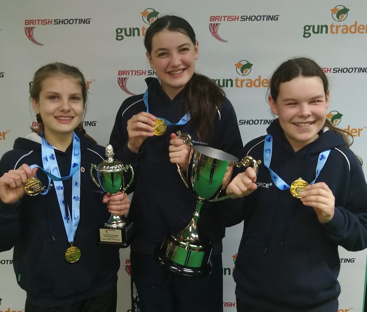 GBX600's tweet photo. A very successful day at the British Schools Pistol Championships. Amber is the Junior Champion and the team of Amber, Abi and Alberta are the Junior Team Champions. @HowellsSchool @GDST https://t.co/Ji46CUNnRt