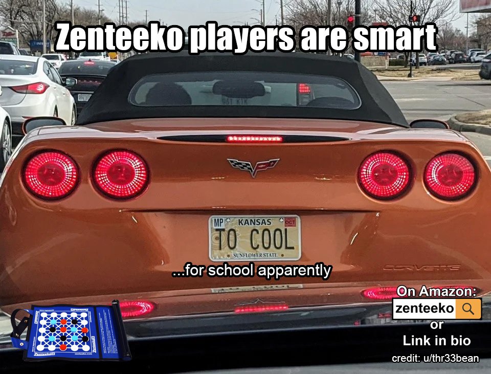 Zenteeko's tweet image. #tocool #toocool #toocoolforschool #toocoolforyou #corvette #vette #musclecar #hotrod #kansas #boardgamegeek #boardgaming #boardgame #abstractstrategy #tabletopgaming #familygamenight #familygames #strategygame #travel #travelgame #zenteeko
